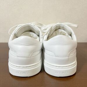 【極美品】HERMES エルメス デイ レザー スニーカー ケリー金具 size 36 1/2 ホワイト レディースの画像6