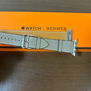 【極美品】HERMES Apple Watch エルメス アップルウォッチ 替えベルト レザー ストラップ バンド ドゥブルトゥール 時計ベルト 正規品の画像1