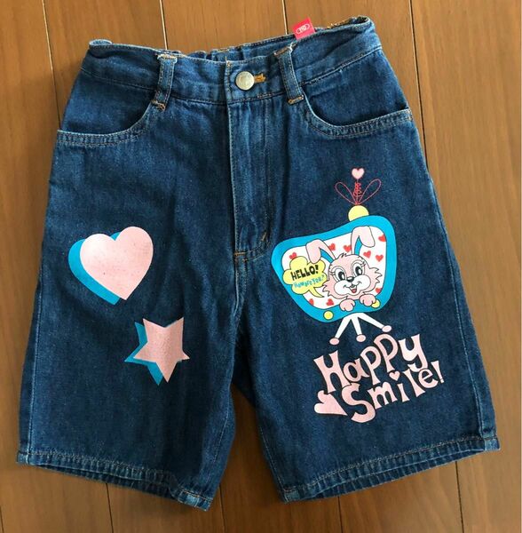 キッズ デニム レトロハーフパンツ 110サイズ