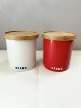 【美品】BEAMS ペア キャニスター　ビームス　送料無料　保存容器　スパイス入れ　調味料入れ　　コーヒー豆入れ　インテリア　箱無し_画像2