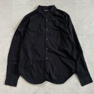 Lサイズ BLACK COMME des GARCONS ブラックコムデギャルソン バックストライプ 長袖シャツ ブラック サイズL