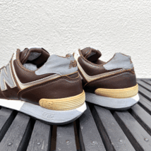 【ユーズド】廃番 USA製 New Balance M576CH CHOCOLATE BROWN US7.5D 25.5cm 中古 オールレザー ブラウン×グレー 限定 アメリカ米国製 茶_画像6