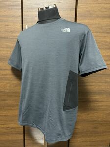 THE NORTH FACE(ザ・ノースフェイス） S/S FLASHDRY 3D CREW（フラッシュドライ3Dクルー）NT12074 グレー L 高機能ウェア GOLDWIN正規品