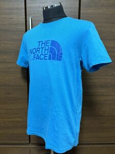 THE NORTH FACE(ザ・ノースフェイス） S/S ビッグロゴプリントTシャツ ライトブルー S 海外限定モデル 