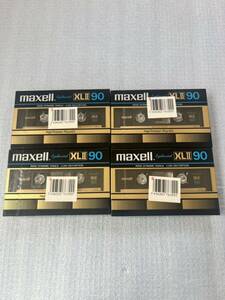 maxellmak cell XLⅡ90 4ps.@ cassette tape high position unopened unused 