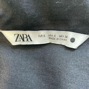 ZARA 大人素敵スタイル リネンコットンブレンド エンブロリダリー刺繍 ブラック ジャケット 羽織り 冷房対策 サイズS ザラ♪の画像6
