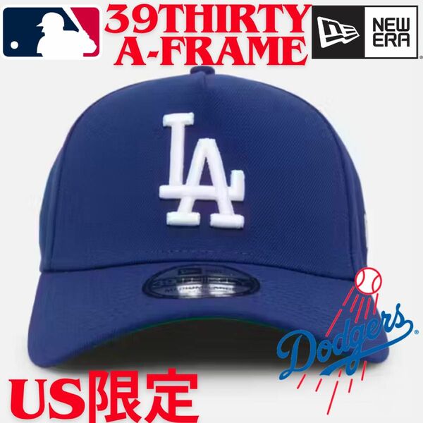 【海外限定】ニューエラ ロサンゼルスドジャース 39THIRTY Aフレーム ブルー new era Dodgers frame