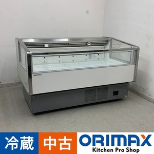 【中古】 A07596 平型 オープン 冷蔵ショーケース パナソニック SSM-ES51SA 2017年製 100V 幅150cm【店舗用】【保証有】【営業所止め】K