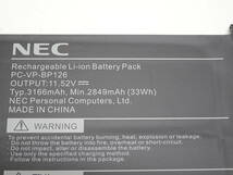 NEC純正 バッテリー PC-VP-BP126 3166mAh 動作品 管AG-1036_画像2