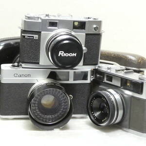 フイルム(コンパクト)カメラ(593)　Canonet SE 1.9/45　RICOH 300　RICOH 300S　ジャンクセット