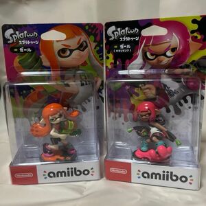 amiibo スプラトゥーン ガール オレンジ ネオンピンク セット