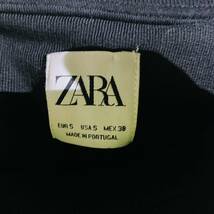 GS670●ZARA トレーナー スウェット 黒 ブラック size EUR.S USA.S MEX 3B MADE IN PORTUGAL (Mサイズ相当？)_画像3