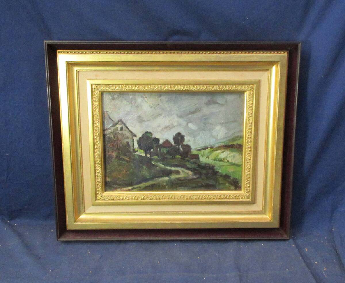 503440 Oil painting by Alain Richard Landscape (F4) Landscape painting / French painter / Salon d'Automne member / Kawasumi Gallery seal included, Painting, Oil painting, Nature, Landscape painting