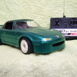 稀少 NIKKO ニッコー 1/20 EUNOS ROADSTER ユーノスロードスター ラジコン グリーンメタリックボディ 発送８０サイズの画像3