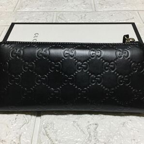 本物/鑑定済み／GUCCIシマL字ジップ長財布／シリアル番号295671の画像3