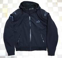 【美品】 アルパインスターズ SEKTOR TECH HOODIE size S 黒 / オールシーズン ライディングジャケット Alpinestars_画像1