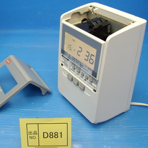 D881《整備済み》 マックス タイムレコーダー ER80S2 日々集計 タイムカード20枚サービスの画像2