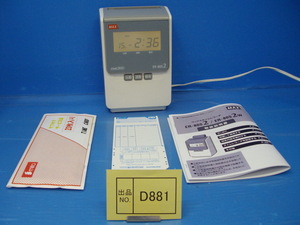 D881{ service being completed } Max time recorder ER80S2 every day totalization time card 20 sheets service 