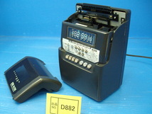 D882《整備済み》マックス　タイムレコーダ　ER220S　人気のブラック　名前印字　タイムカード20枚サービス_画像2