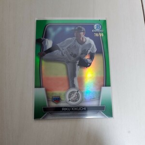 topps NPB chrome 2023 千葉 ロッテ マリーンズ 菊地吏玖 99枚限定 グリーン Green カード BBM EPOCH 以外