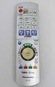 【中古】Panasonic DVDレコーダー用リモコン EUR7658YD0 [管理:1150009959]