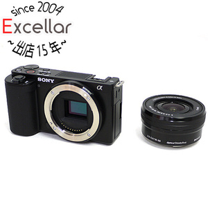 【中古】SONY製 デジタル一眼 VLOGCAM パワーズームレンズキット ZV-E10L ブラック 元箱あり [管理:1050016831]