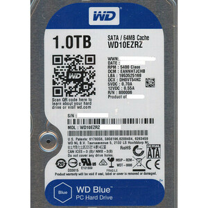 Western Digital製HDD WD10EZRZ 1TB SATA600 5400 [管理:1000005866]