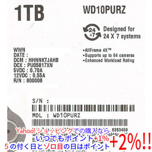 Western Digital製HDD WD10PURZ 1TB SATA600 5400 [管理:1000021557]