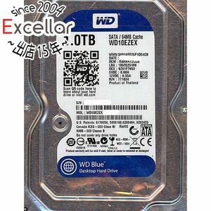 【中古】Western Digital製HDD WD10EZEX 1TB SATA600 7200 13000～14000時間以内 [管理:1050023296]