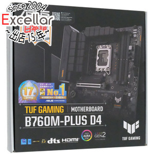 ASUS製 MicroATXマザーボード TUF GAMING B760M-PLUS D4 LGA1700 [管理:1000025229]