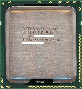 インテル Boxed Intel Core i7 i7-980 3.33GHz 12M LGA1366 Gulftown BX80613I7980