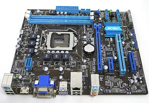 【中古】ASUS製 MicroATXマザーボード P8H77-M LE LGA1155 [管理:1050013732]