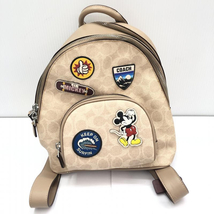 【中古】DISNEY X COACH リュック キャリーバックパック23 ベージュ日本限定 コーチ[240091350258]_画像1