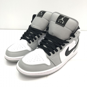 【中古】NIKE AIR JORDAN 1 Mid Light Smoke Grey/Black-White サイズ26.0cm 554724-092 ナイキ エアジョーダン[240091351033]の画像1