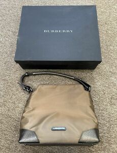 【B18】BURBERRY バーバリー ハンドバッグ ベージュ系 茶色系 鞄 箱付 現状品