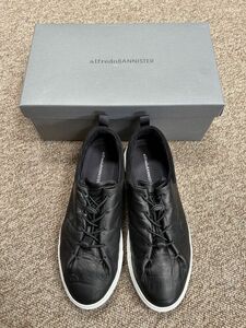 【B61】alfredoBANNISTER アルフレッドバニスター スニーカー 靴 シューズ 男性用 メンズ 黒 ブラック 箱付 現状品