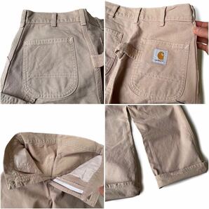 【1スタ】90s Carhartt USA製 ペインターパンツ ワークパンツ 後染め キャンバス 28×34 カーハート アメリカ製 ヴィンテージの画像9