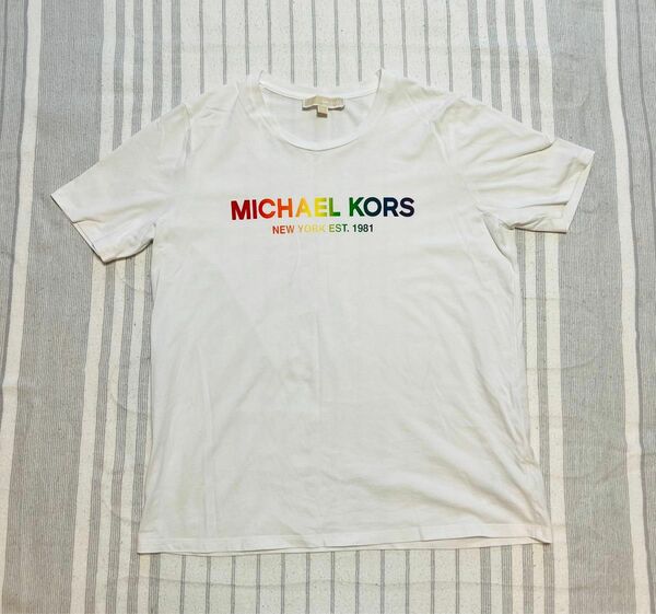 マイケルコース レインボー Tシャツ レディース MichaelKors カットソー ロゴ LSIZE