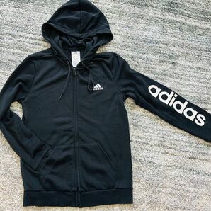 美品adidas薄手パーカー フルジップ ジップアップ アディダス スウェットパーカー ジップアップパーカー パーカー