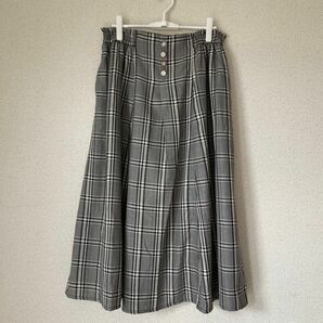 【新品未使用タグ付き】大きいサイズ ノアンヌ チェック柄ロングフレアスカート