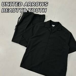 【UNITED ARROWS BEAUTY＆YOUTH】ユナイテッドアローズ ビューティアンドユース 半袖シャツ ハーフパンツ セットアップ ダーググレー