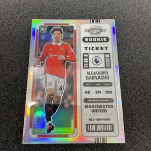 2022-23 PANINI CHRONICLES SOCCER CONTENDERS OPTIC ALEJANDRO GARNACHO ROOKIE TICKET SILVER PRIZM の画像2