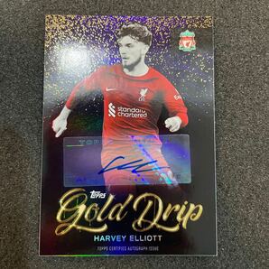 topps soccer Liverpool team set HARVEY ELLIOTT 06/15 サッカーカード 直筆サインの画像1