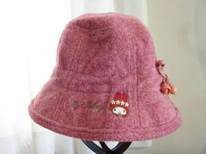 E Sanrio F キッズ帽子　ピンク色　女の子　バケットハット サイズ５２cm サンリオ　キャップ　帽子　スタイルハット