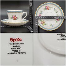 【宝蔵】Spode TRAPNELL SPRAYS スポード トラップネルスプレイズ カップ＆ソーサー 2客ペア 13.5㎝ 洋食器 廃番シリーズ_画像10