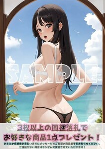 最終出品 Z2508 秋山澪 けいおん! A4 同人 イラスト 巨乳 美少女 イラストアートポスター セクシーアート acg.