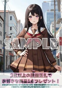 最終出品 Z195 高坂麗奈 響け!ユーフォニアム 響ユ ひびユーフォ A4 同人 イラスト 美少女 コスプレ Anime ポスター セクシーアート .