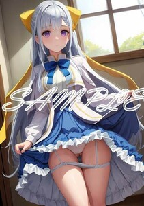 最終出品 Z1539 ユフィリアマゼンタ 転生王女と天才令嬢の魔法革命 A4 同人 イラスト 巨乳 美少女 コスプレ ポスター セクシーアート