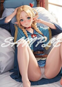 Z273 マルシルドナトー ダンジョン飯 A4 同人 イラスト 巨乳 美少女 コスプレ Anime アニメ イラストアートポスター セクシーアート acg.