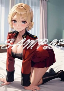 最終出品 Z234 ダージリン ガールズ&パンツァー ガルパン A4 同人 イラスト 美少女 コスプレ ポスター セクシーアート acg.